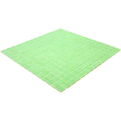 Mint Green 12x12 Glossy Uniform Square Glass Mosaic Tile (20 pack, 20 sq ft/case)