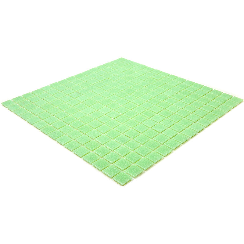 Mint Green 12x12 Glossy Uniform Square Glass Mosaic Tile (20 pack, 20 sq ft/case) - Sample
