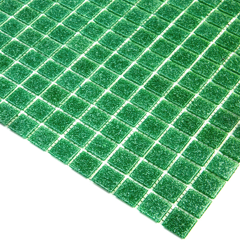 Sea Green 12x12 Glossy Uniform Square Glass Mosaic Tile (20 pack, 20 sq ft/case)