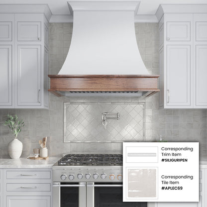 Light Gray 1.25x8 Matte Glossy Ceramic Bullnose Tile Trim (10 pack, 0.667 sq ft/case)