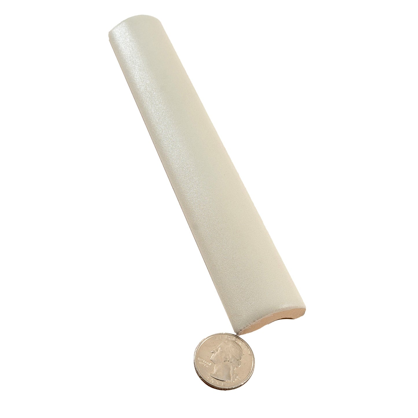 Light Tea Green 1.25x8 Matte Glossy Ceramic Bullnose Tile Trim (10 pack, 0.667 sq ft/case)