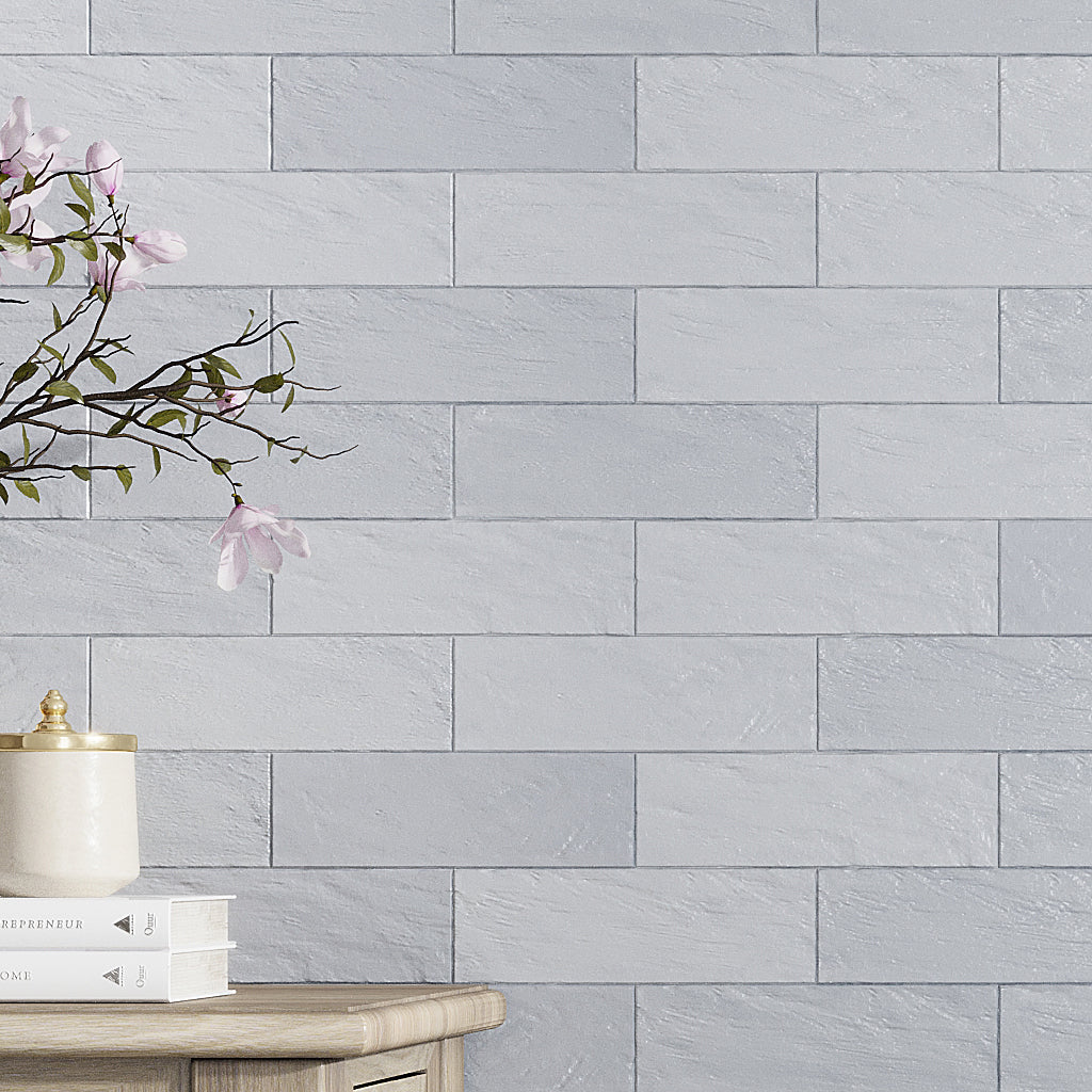 Grayish Blue 2.5x8 Glossy Matte Subway Ceramic Tile (38 pack, 5.38 sq ft/case)
