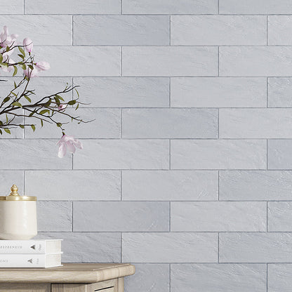 Grayish Blue 2.5x8 Glossy Matte Subway Ceramic Tile (38 pack, 5.38 sq ft/case)