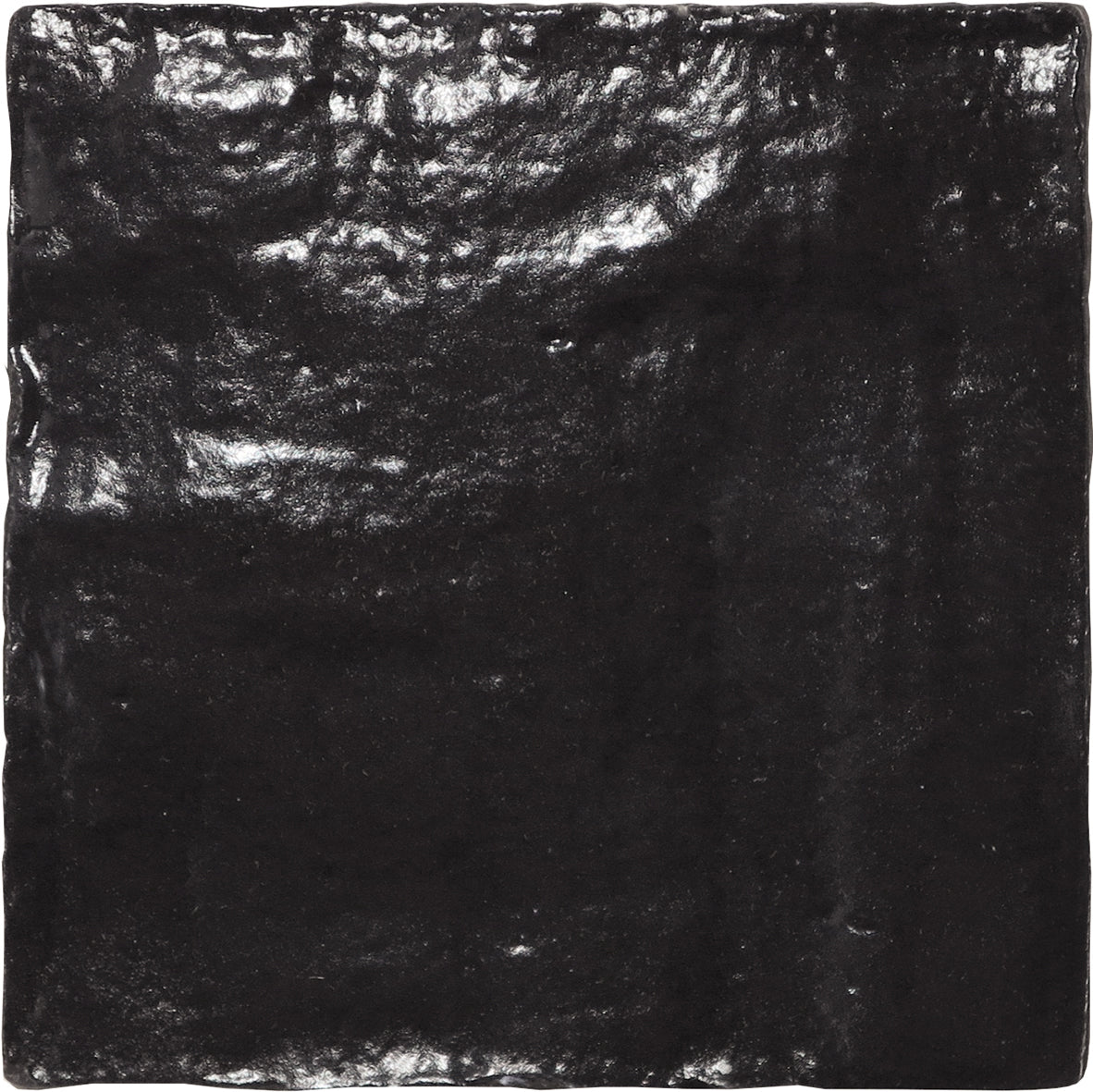Black 4x4 Glossy Matte Subway Ceramic Tile (50 pack, 5.38 sq ft/case) - Sample