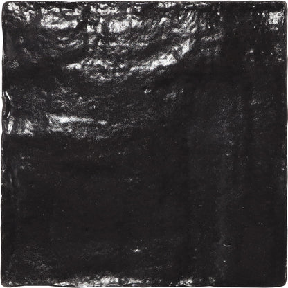 Black 4x4 Glossy Matte Subway Ceramic Tile (50 pack, 5.38 sq ft/case) - Sample