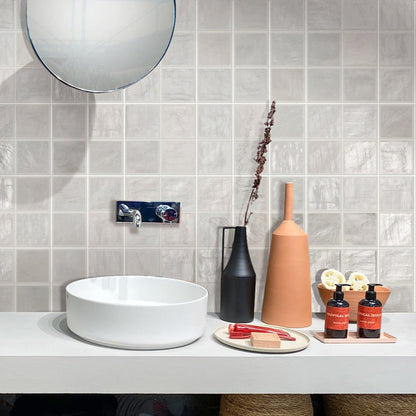 White 4x4 Glossy Matte Subway Ceramic Tile (50 pack, 5.38 sq ft/case) - Sample