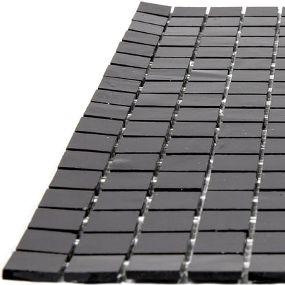 Black 12x12 Glossy Uniform Square Glass Mosaic Tile (20 pack, 18.69 sq ft/case)