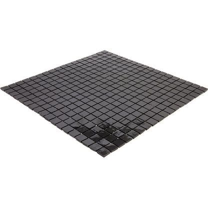Black 12x12 Glossy Uniform Square Glass Mosaic Tile (20 pack, 18.69 sq ft/case)