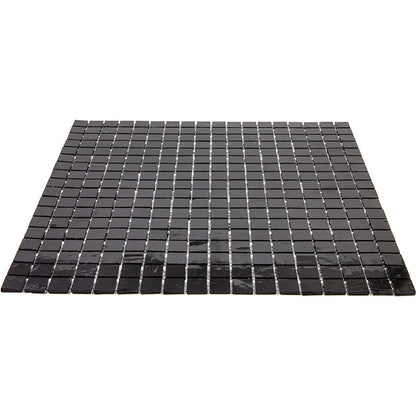 Black 12x12 Glossy Uniform Square Glass Mosaic Tile (20 pack, 18.69 sq ft/case) - Sample