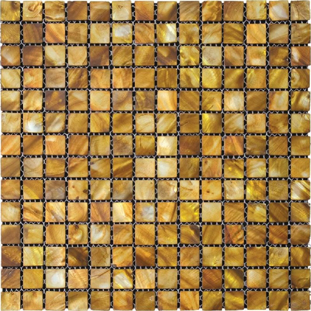 Light Bronze 12x12 Polished Square Shell Mother of Pearl Mosaic Tile (20 pack, 20 sq ft/case) - Sample