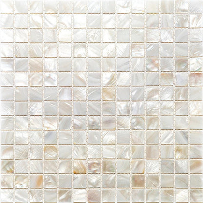 Shell White 12x12 Polished Square Shell Mother of Pearl Mosaic Tile (20 pack, 20 sq ft/case)
