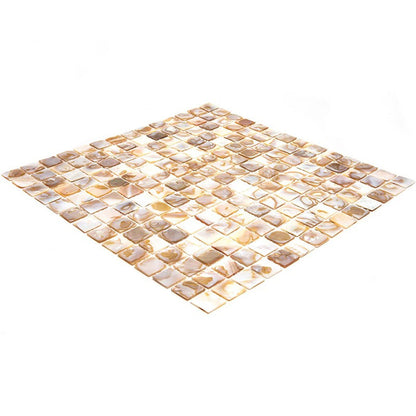Beige 12x12 Polished Square Shell Mother of Pearl Mosaic Tile (20 pack, 20 sq ft/case)
