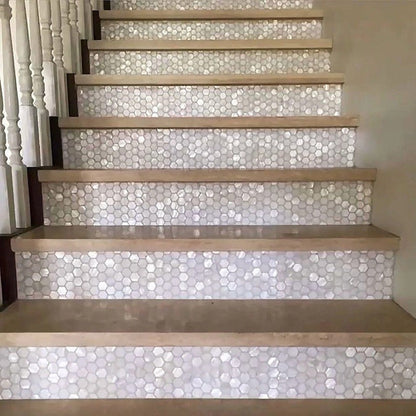 Chiffon White 12x12 Polished Hexagon Shell Mother of Pearl Mosaic Tile (20 pack, 18.69 sq ft/case)