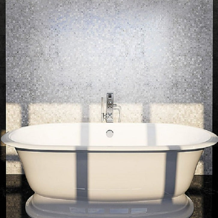 Chiffon White 11x11 Polished Square Shell Mother of Pearl Mosaic Tile (20 pack, 18.05 sq ft/case)