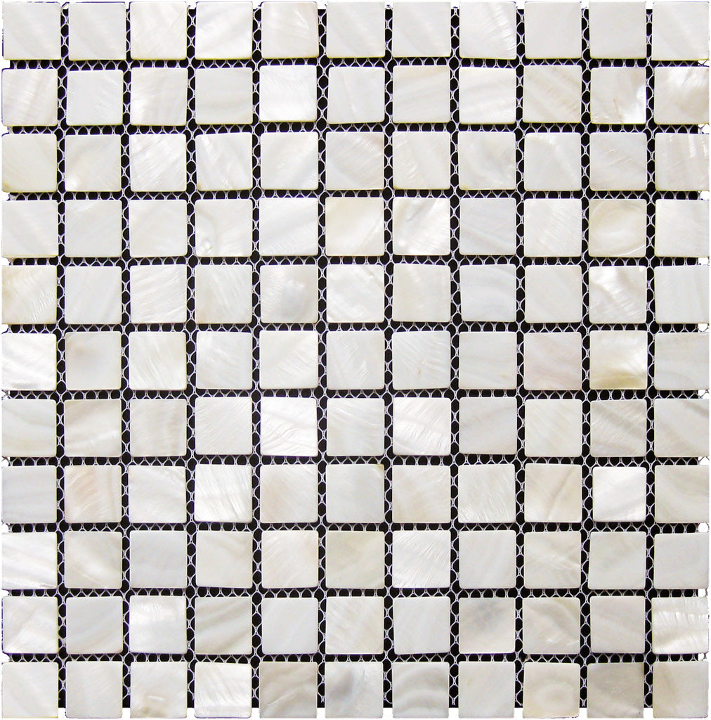 Chiffon White 11x11 Polished Square Shell Mother of Pearl Mosaic Tile (20 pack, 18.05 sq ft/case)