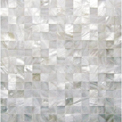 Shell White 12x12 Polished Square Shell Mother of Pearl Mosaic Tile (20 pack, 19.34 sq ft/case)