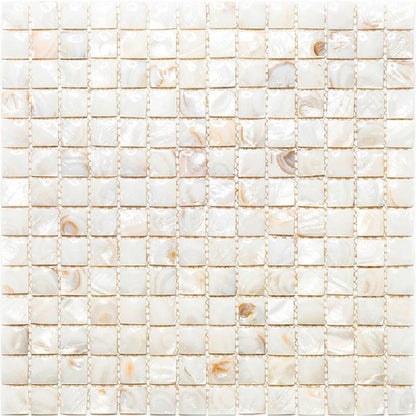 Shell White 12x12 Polished Square Shell Mother of Pearl Mosaic Tile (20 pack, 20 sq ft/case)