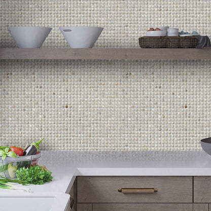 Shell White 12x12 Polished Square Shell Mother of Pearl Mosaic Tile (20 pack, 20 sq ft/case)