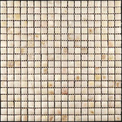 Shell White 12x12 Polished Square Shell Mother of Pearl Mosaic Tile (20 pack, 20 sq ft/case) - Sample