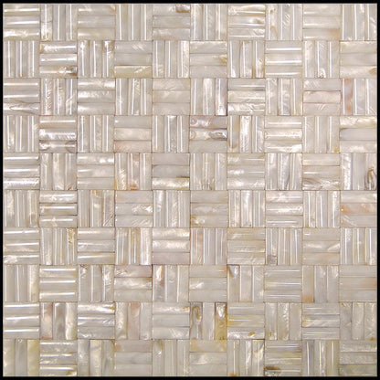 Shell White 12x12 Brick Polished Shell Mother of Pearl Mosaic Tile (20 pack, 19.34 sq ft/case) - Sample