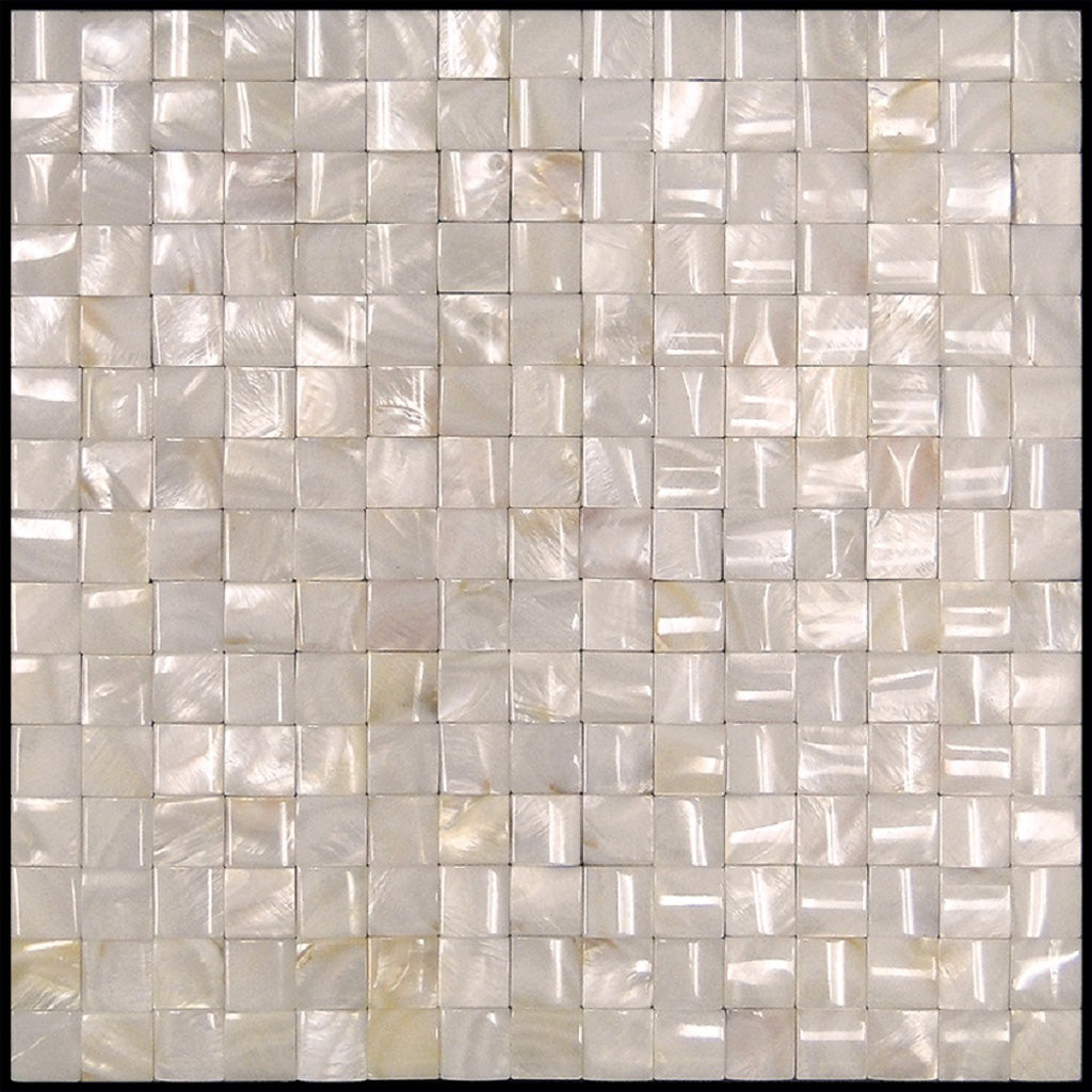 Shell White 12x12 Polished Shell Mother of Pearl Mosaic Tile (20 pack, 19.34 sq ft/case)