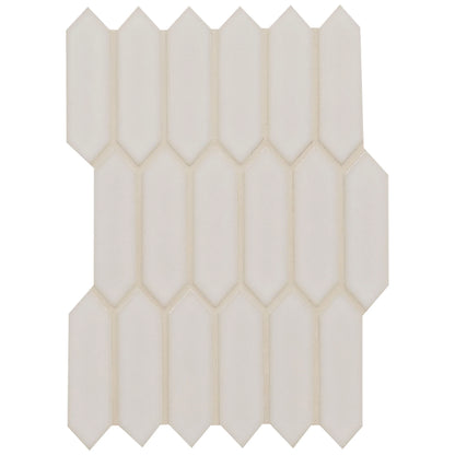 MSI Antique White Picket Glossy Ceramic Mosaic Wall Tile 10"x15"