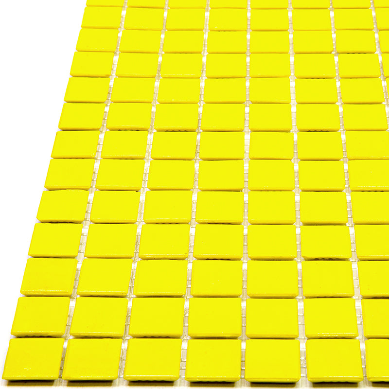 Yellow 12x12 Glossy Uniform Square Glass Mosaic Tile (20 pack, 20 sq ft/case)