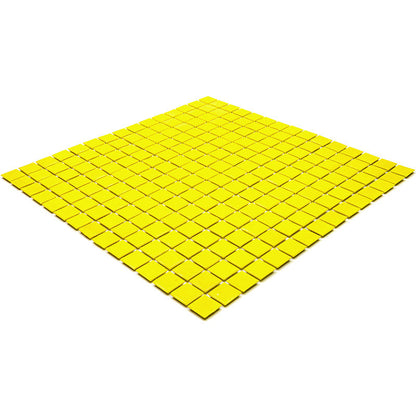 Yellow 12x12 Glossy Uniform Square Glass Mosaic Tile (20 pack, 20 sq ft/case)