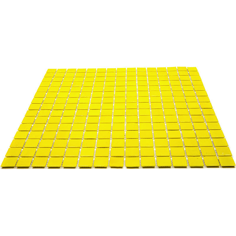 Yellow 12x12 Glossy Uniform Square Glass Mosaic Tile (20 pack, 20 sq ft/case)