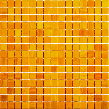 Honey Orange 12x12 Glossy Uniform Square Glass Mosaic Tile (20 pack, 20 sq ft/case) - Sample