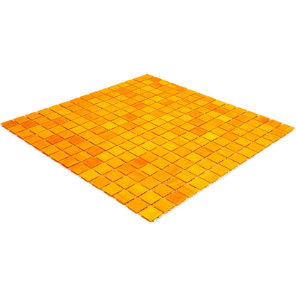 Honey Orange 12x12 Glossy Uniform Square Glass Mosaic Tile (20 pack, 20 sq ft/case)