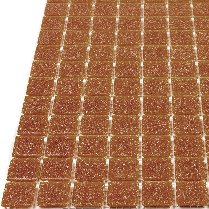 Apricot Red 12x12 Glossy Uniform Square Glass Mosaic Tile (20 pack, 20 sq ft/case)