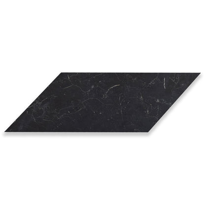 Black Honed Chevron Marble Tile