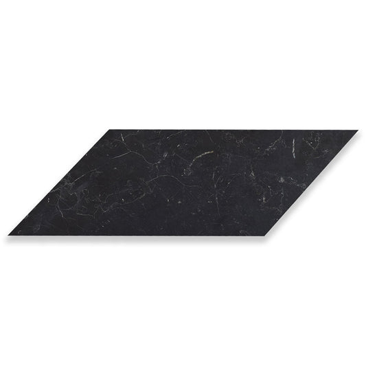 Black Honed Chevron Marble Tile