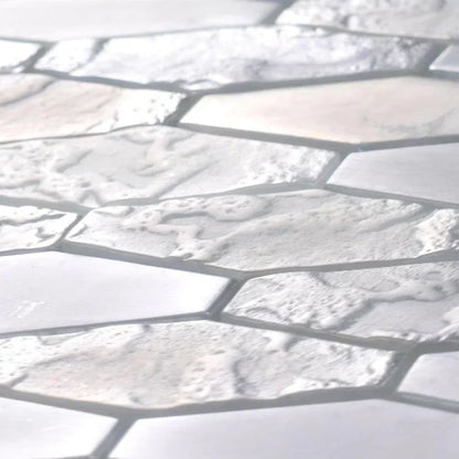 Grey 11x12 Matte Elongated Hexagon Glass Mosaic Tile (10 pack, 8.6 sq ft/case) - Sample