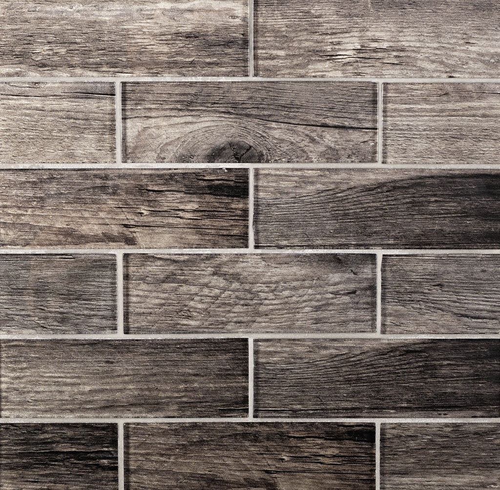 Brown 12x12 Glossy Brick Glass Mosaic Tile (5 pack, 4.83 sq ft/case)