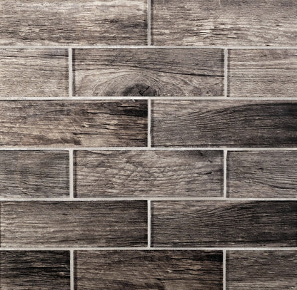 Brown 12x12 Glossy Brick Glass Mosaic Tile (5 pack, 4.83 sq ft/case)