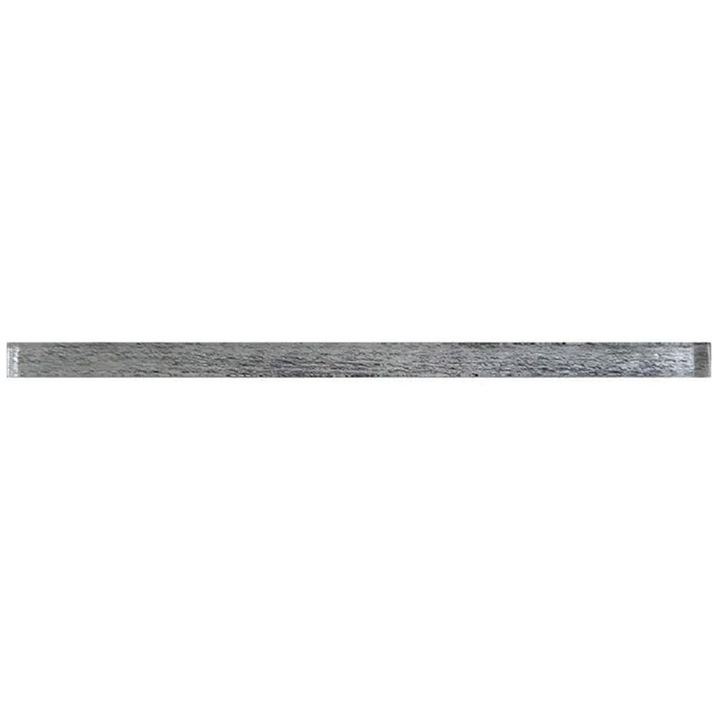 Light Gray 0.5x12 Glossy Glass Pencil Tile Trim (10 pack, 0.5 sq ft/case)