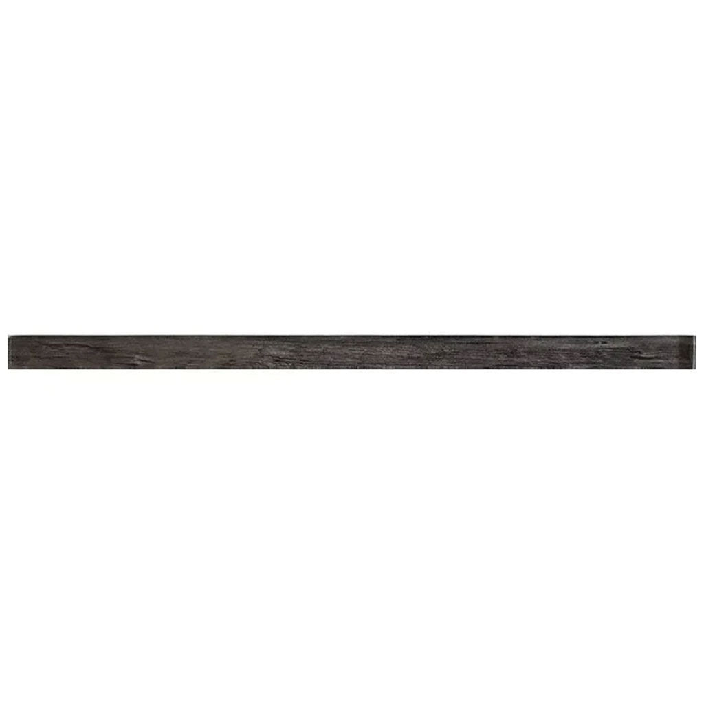 Wood Brown 0.5x12 Glossy Glass Pencil Tile Trim (10 pack, 0.5 sq ft/case)
