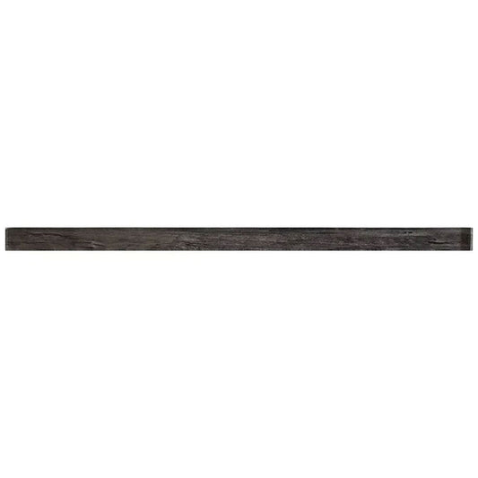 Wood Brown 0.5x12 Glossy Glass Pencil Tile Trim (10 pack, 0.5 sq ft/case)