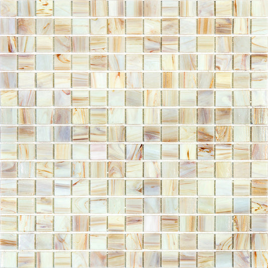 Beige 12x12 Glossy Uniform Square Glass Mosaic Tile (20 pack, 20 sq ft/case)