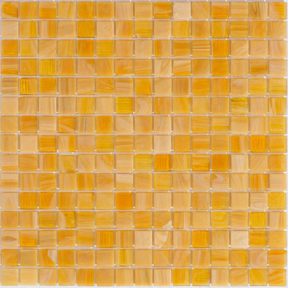 Golden Yellow 12x12 Glossy Uniform Square Glass Mosaic Tile (20 pack, 20 sq ft/case)