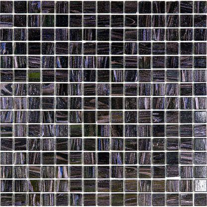 Oil Black 12x12 Glossy Uniform Square Glass Mosaic Tile (20 pack, 20 sq ft/case) - Sample