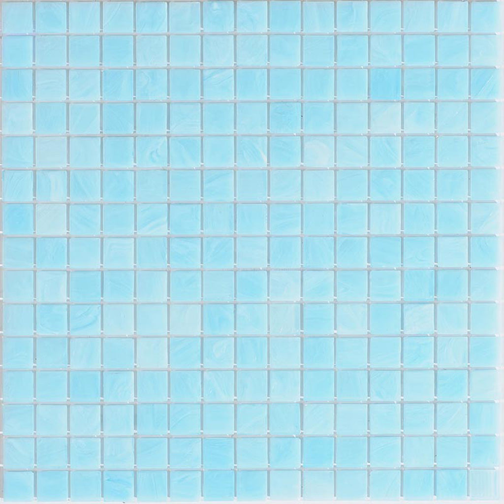 Baby Blue 12x12 Glossy Uniform Square Glass Mosaic Tile (20 pack, 20 sq ft/case) - Sample
