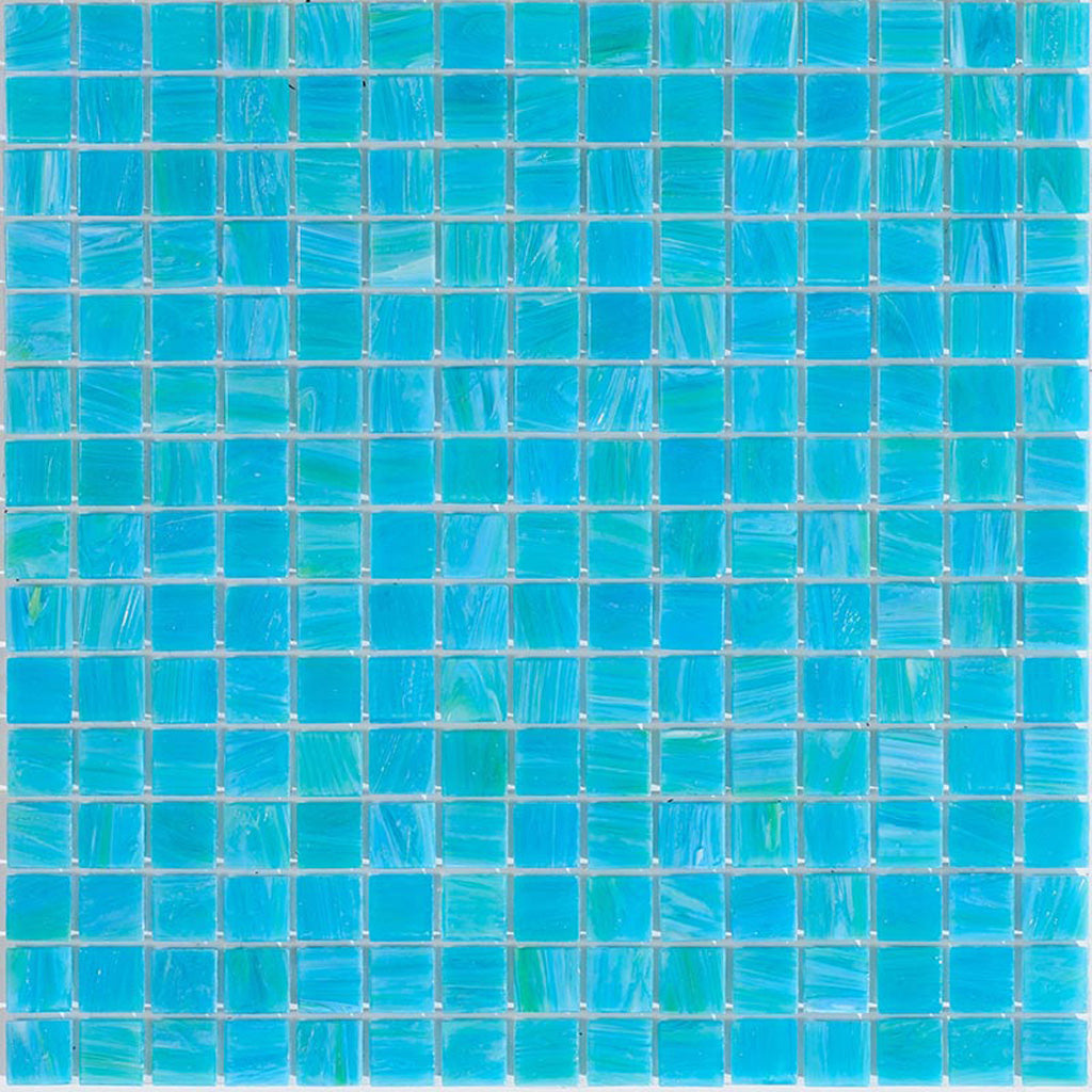 Blue-Green 12x12 Glossy Uniform Square Glass Mosaic Tile (20 pack, 20 sq ft/case)