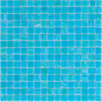 Blue-Green 12x12 Glossy Uniform Square Glass Mosaic Tile (20 pack, 20 sq ft/case) - Sample