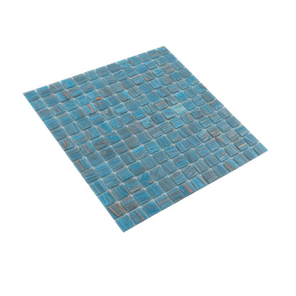 Bright Cerulean Blue 12x12 Glossy Uniform Square Glass Mosaic Tile (20 pack, 20 sq ft/case) - Sample