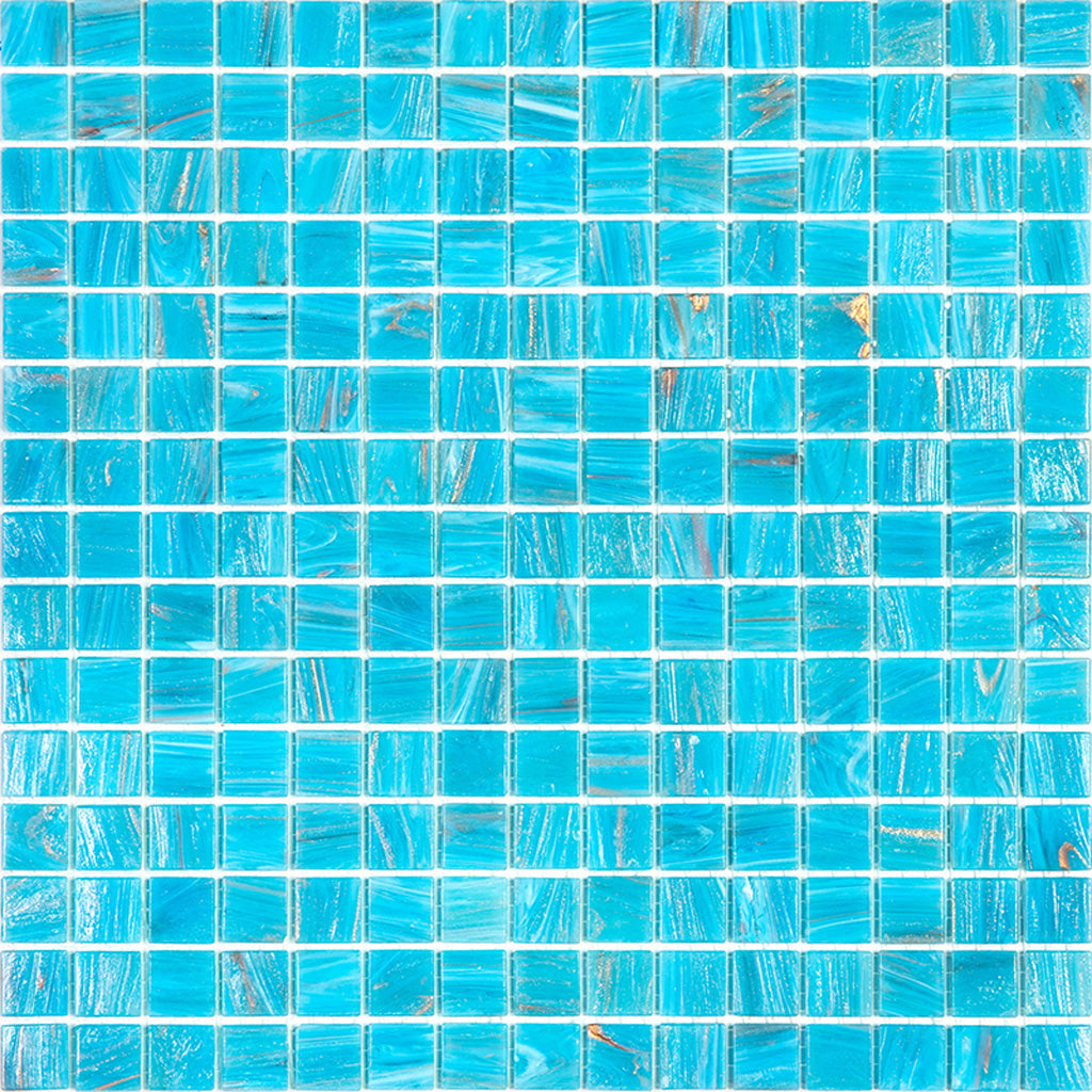 Vivid Sky Blue 12x12 Glossy Uniform Square Glass Mosaic Tile (20 pack, 20 sq ft/case) - Sample