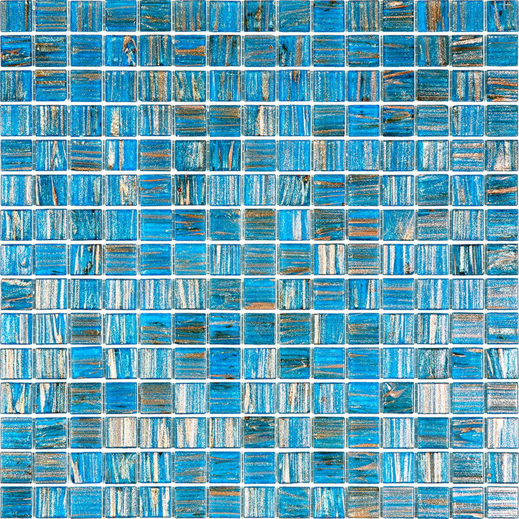 Blue Gold 12x12 Glossy Uniform Square Glass Mosaic Tile (20 pack, 20 sq ft/case)