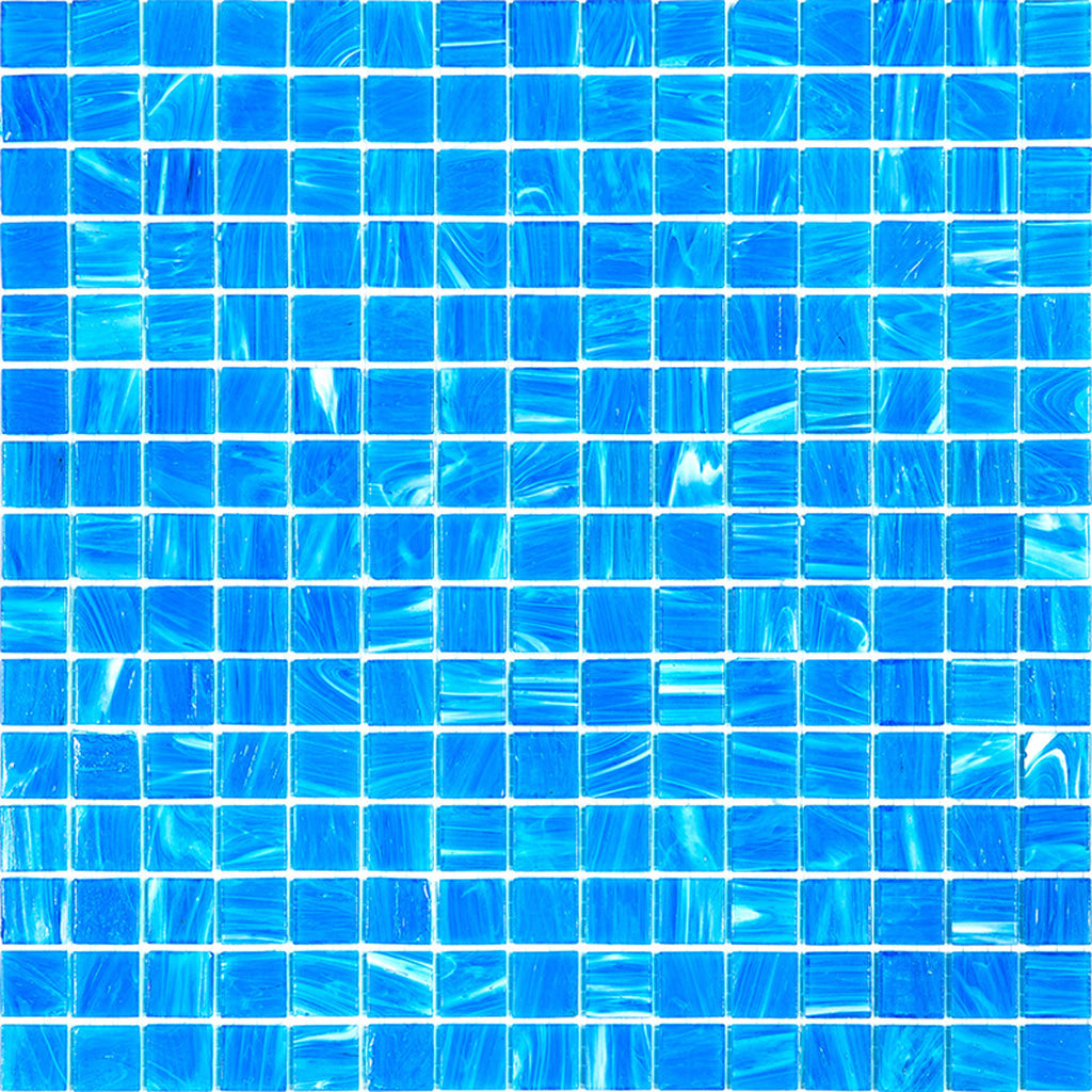 Dodger Blue 12x12 Glossy Uniform Square Glass Mosaic Tile (20 pack, 20 sq ft/case) - Sample